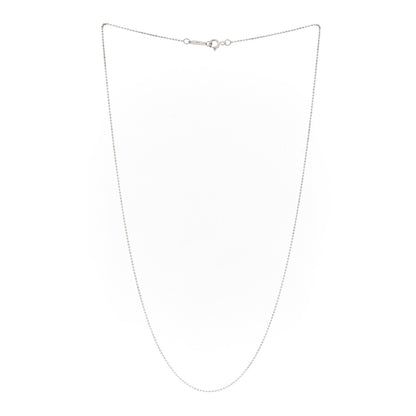 Tiffany Sterling Silver 1.2mm Bead Chain Necklace 18" 3 of 4