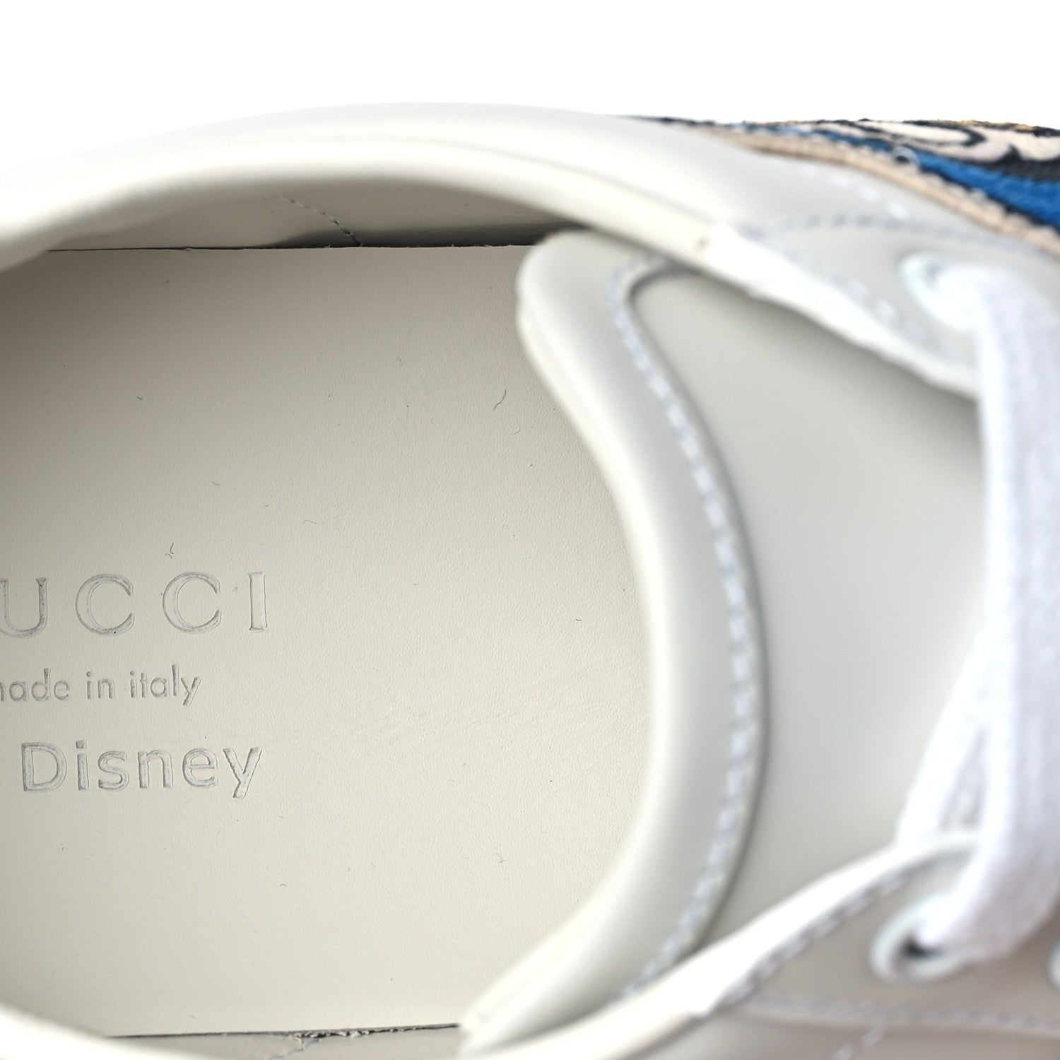Gucci X DISNEY Calfskin Miro Soft Web Donald Duck Womens Ace Sneakers 38 White New Shamarock 10 of 11