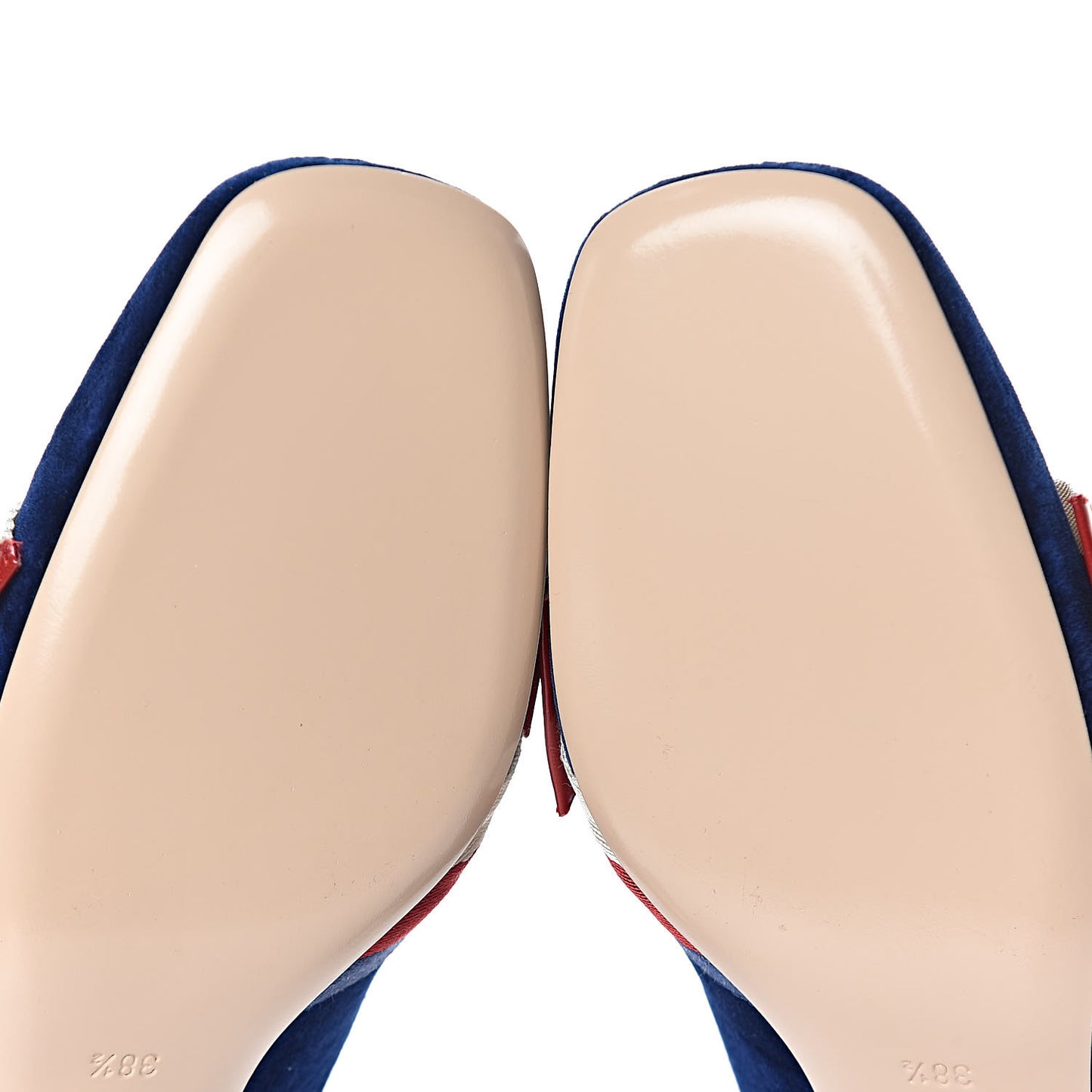 Velvet Crystal Sylvie Bow Mules 38.5 Blue