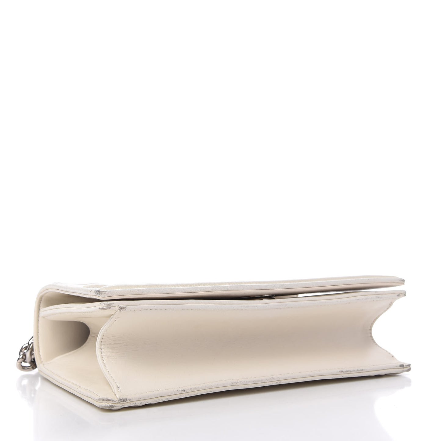 Calfskin Small Diorama Flap Bag Off White