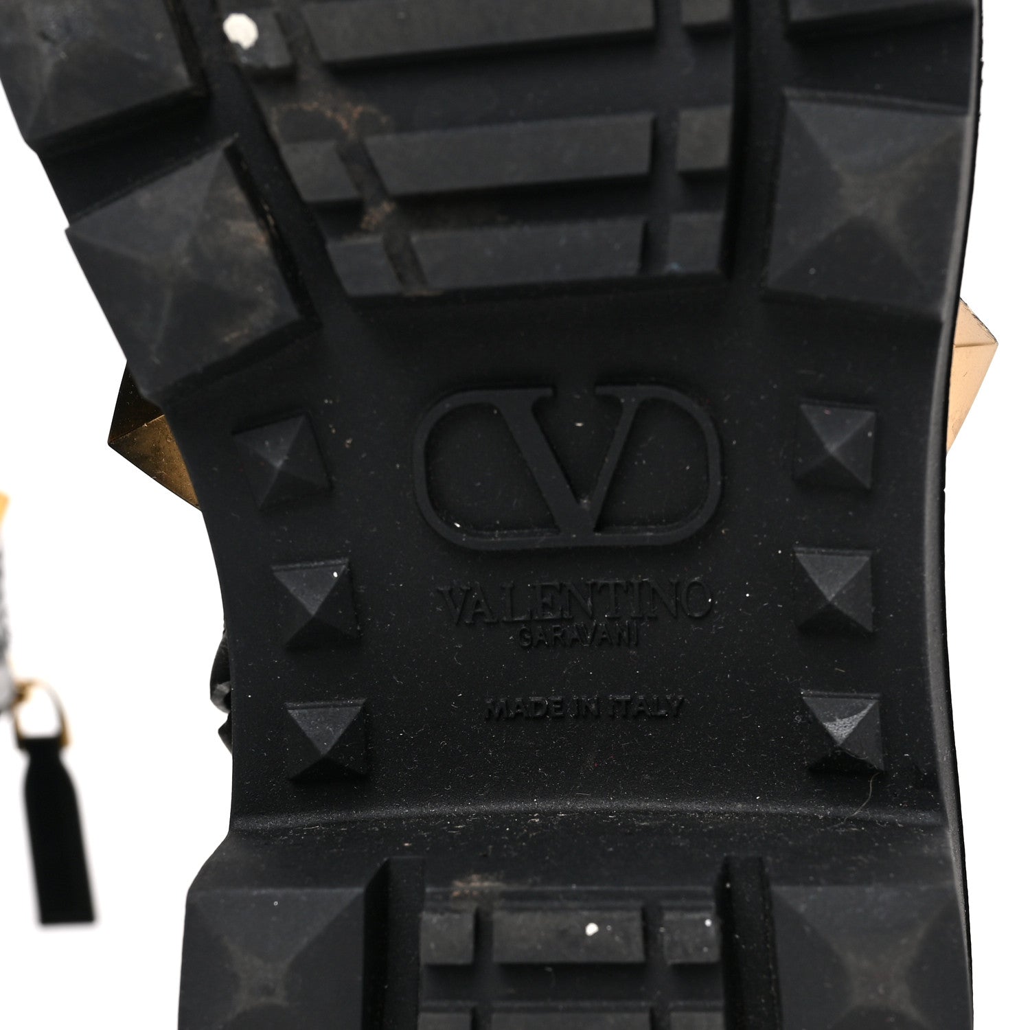 Valentino Garavani Calfskin Roman Stud 20/40mm Combat Boots 38.5 Black 6 of 8
