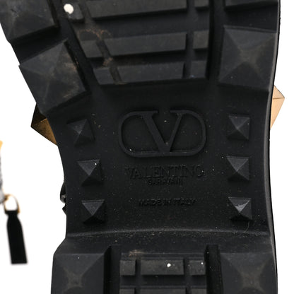 Valentino Garavani Calfskin Roman Stud 20/40mm Combat Boots 38.5 Black 6 of 8