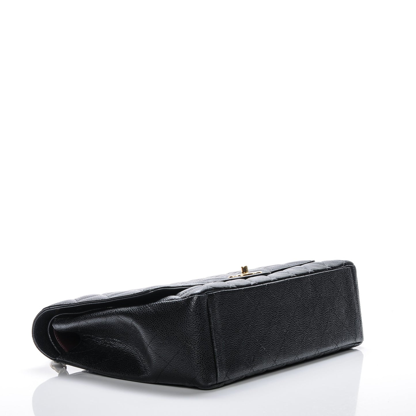 Caviar Quilted Maxi Double Flap Black