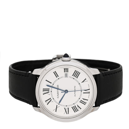 Cartier Stainless Steel Calfskin 40mm Ronde Must de Cartier Automatic Watch 2 of 7