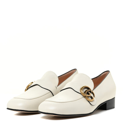 Gucci Malaga Kid Womens GG Marmont Loafers 37.5 Mystic White 3 of 11