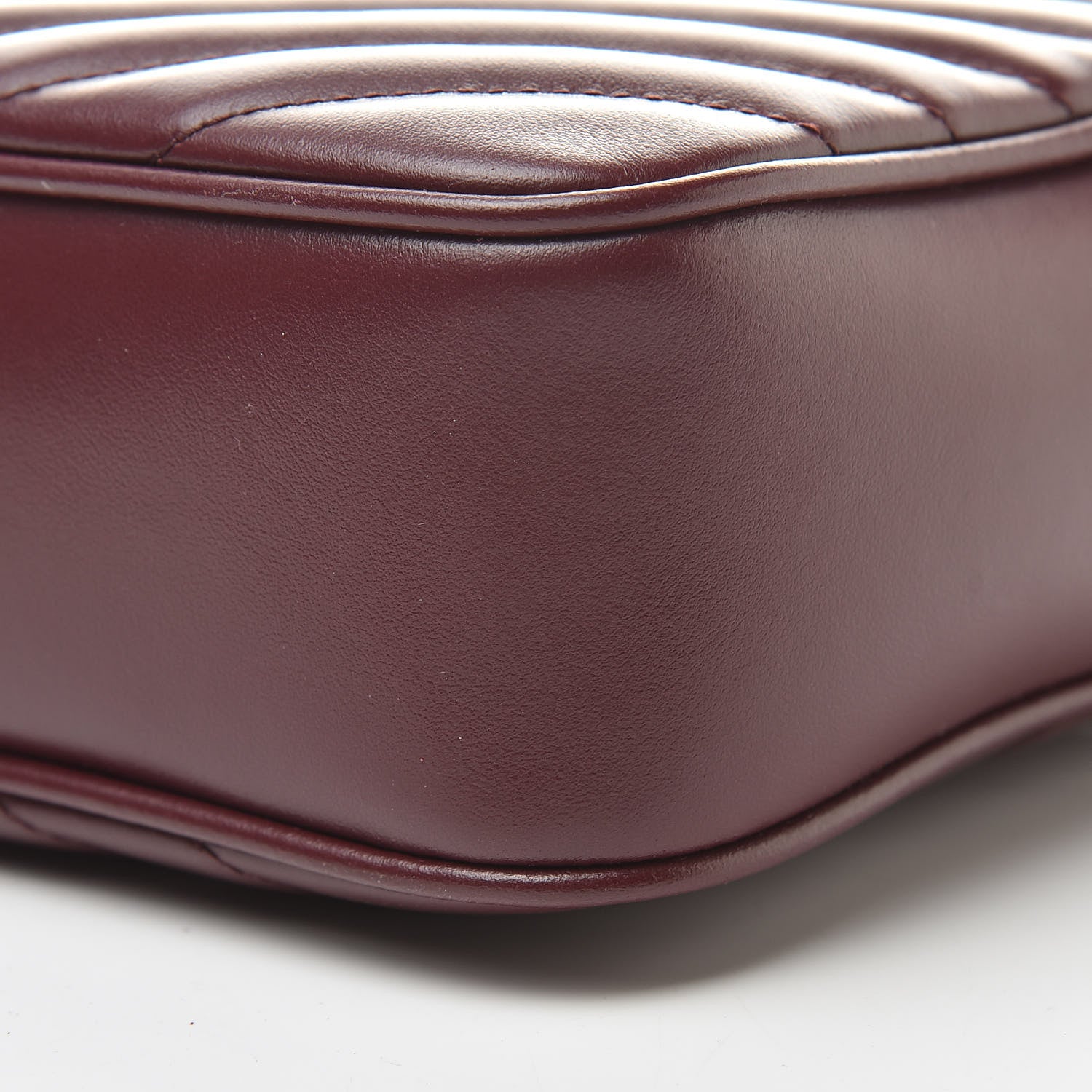 Saint Laurent Calfskin Matelasse Monogram Lou Camera Bag Dark Legion Red 10 of 10