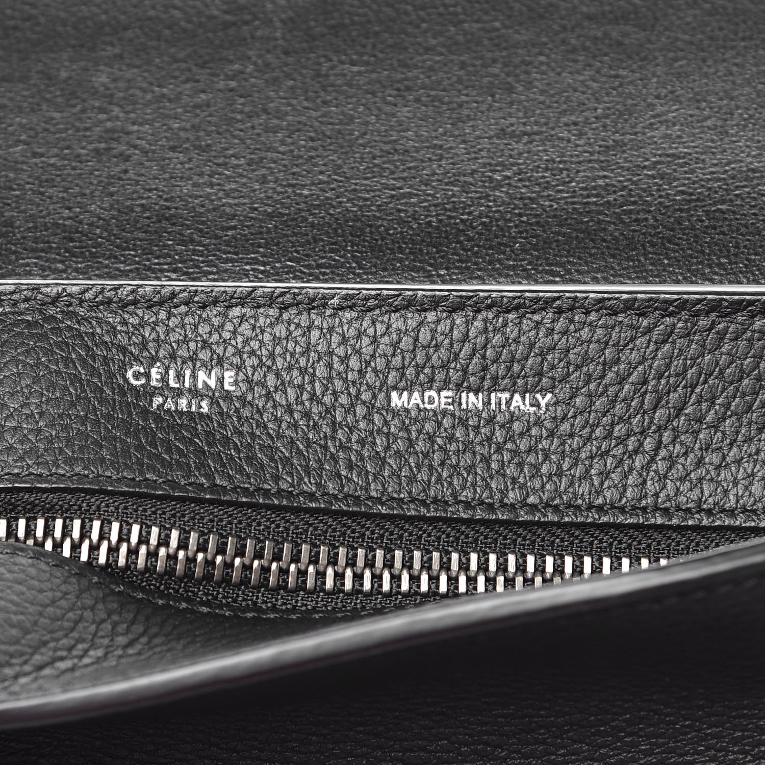 Celine Drummed Calfskin Suede Medium Trapeze Black 7 of 14