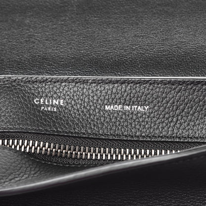 Celine Drummed Calfskin Suede Medium Trapeze Black 7 of 14