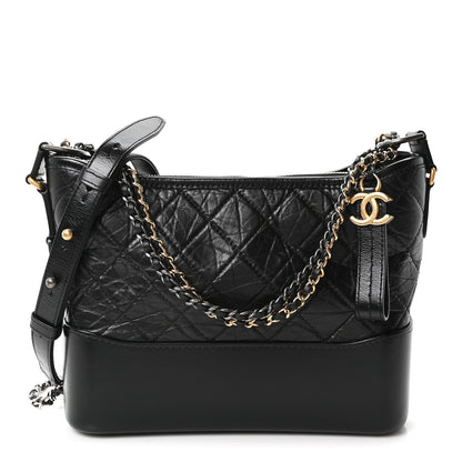 Chanel Aged Calfskin Quilted New Medium Gabrielle Hobo Black 1 of 10