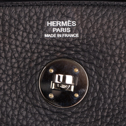 Hermes Taurillon Clemence Lindy 30 Black 7 of 16