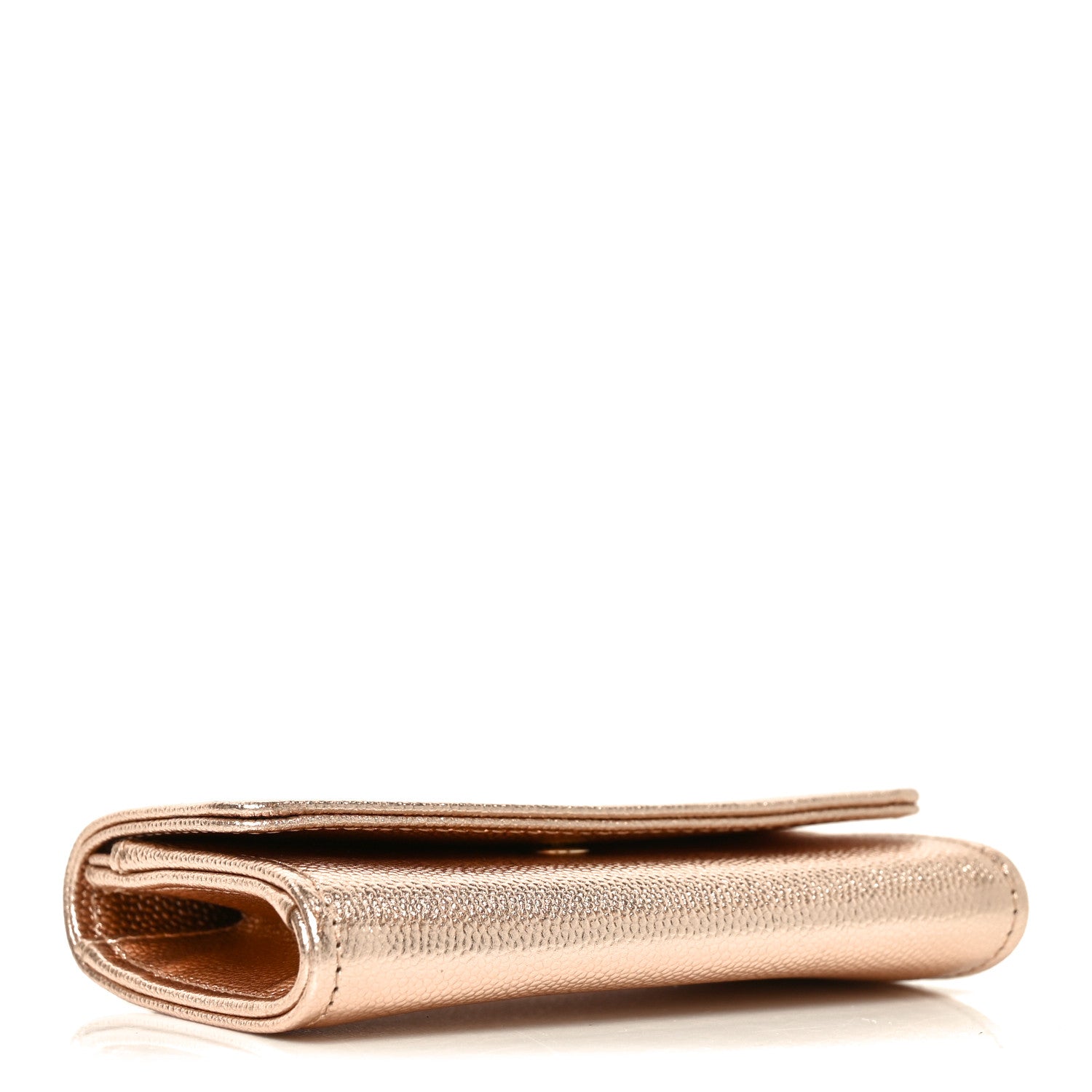 Chanel Metallic Caviar Quilted CC Flap Card Holder Copper 4 of 8