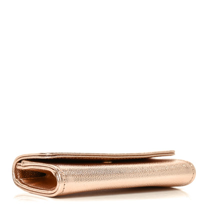 Chanel Metallic Caviar Quilted CC Flap Card Holder Copper 4 of 8
