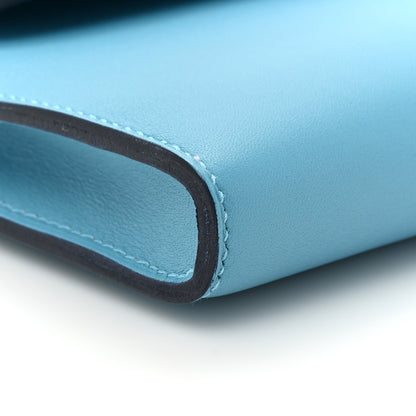 Hermes Swift Kelly Cut Clutch Pochette Bleu Du Nord 9 of 9