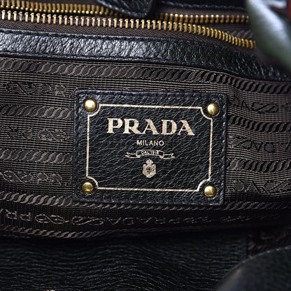 Prada Soft Calfskin Shoulder Bag Cenere 8 of 12