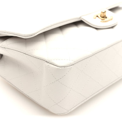 Chanel Caviar Quilted Medium Double Flap White 10 of 11