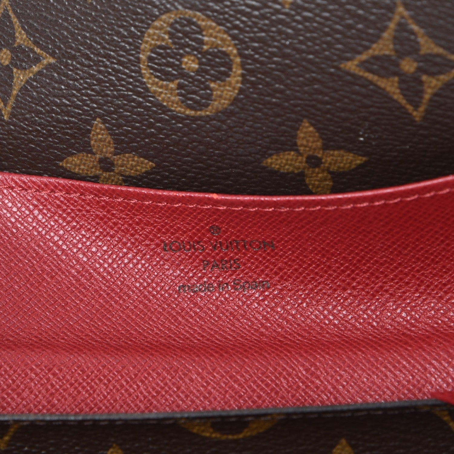 Louis Vuitton Monogram Emilie Wallet Rouge 6 of 10