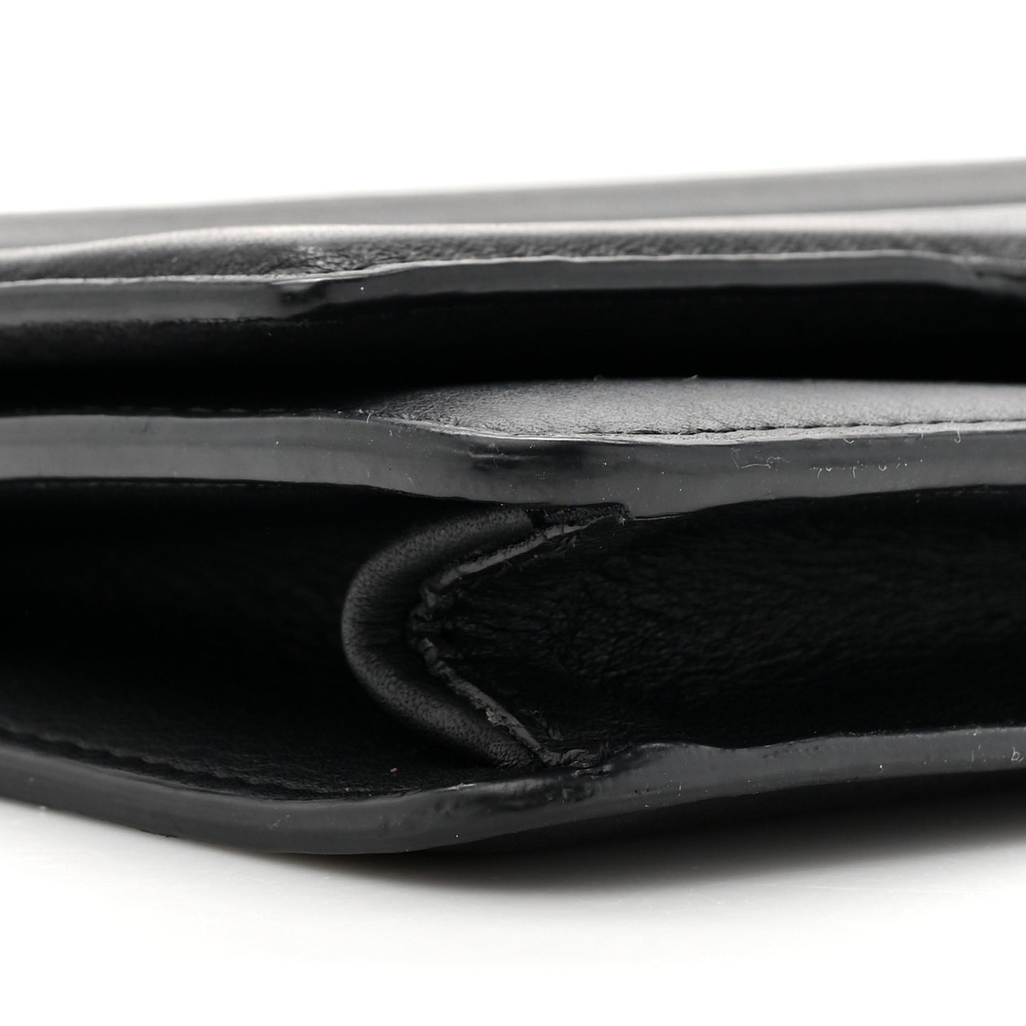 Vitello Flamingo Tube Wallet on Chain Black