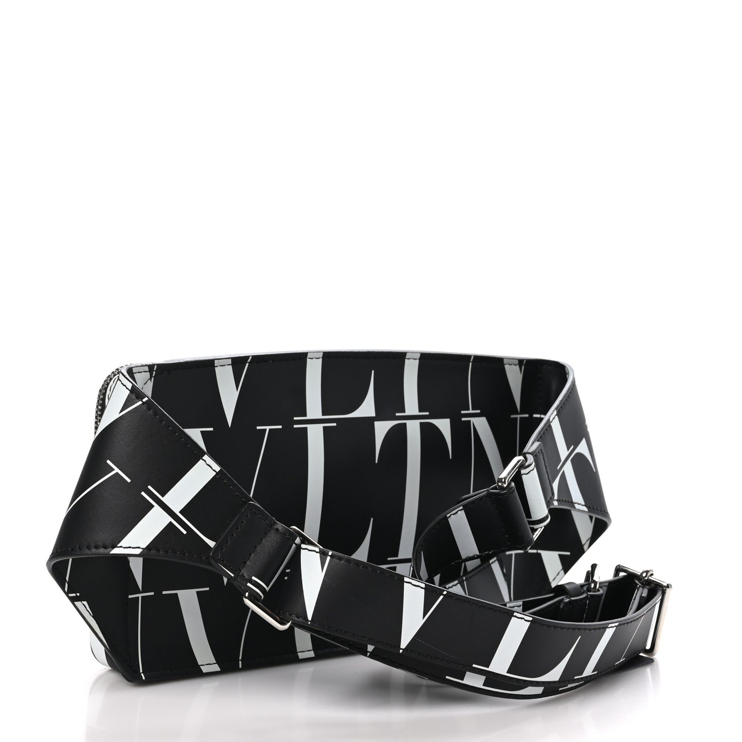 Calfskin Mens VLTN Belt Bag Black White