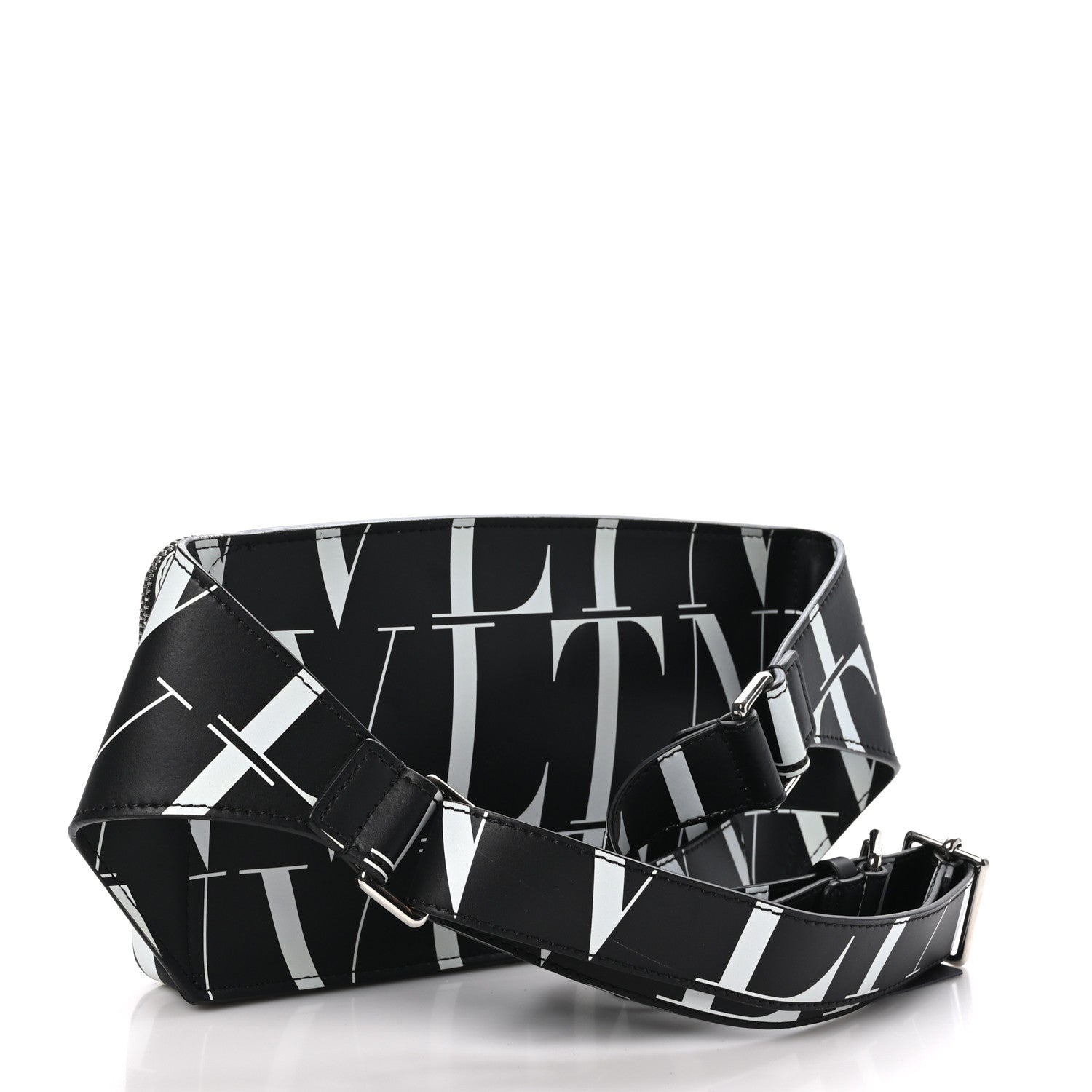 Valentino Garavani Calfskin Mens VLTN Belt Bag Black White 3 of 9