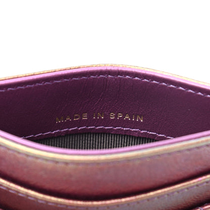 Chanel Iridescent Lambskin Quilted Card Holder Purple 14 of 24