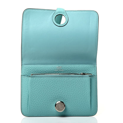 Hermes Togo Dogon Compact Wallet Bleu Atoll 4 of 4