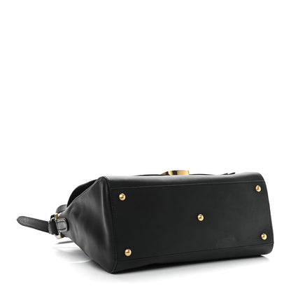 Fendi Vitello Dolce Marmol Anna Shoulder Bag Black 3 of 10