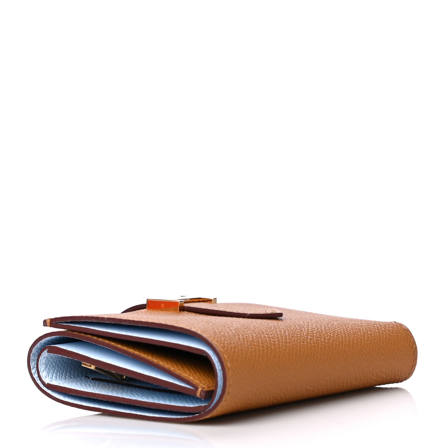 Epsom Verso Tri-Fold Bearn Compact Wallet Sesame Bleu Brume