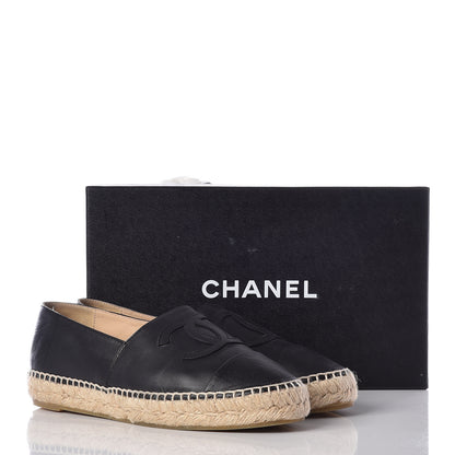 Chanel Lambskin CC Espadrilles 39 Black 11 of 11