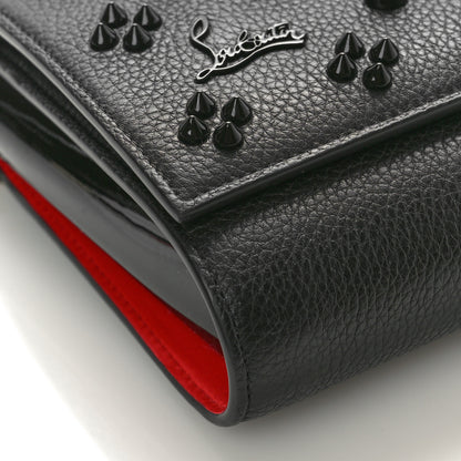 Christian Louboutin Calfskin Spikes Loubinthesky Paloma Clutch Black 9 of 10