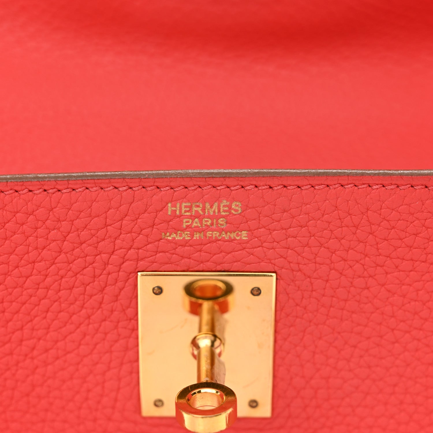 Hermes Togo Kelly Retourne 32 Rouge Pivoine 6 of 13