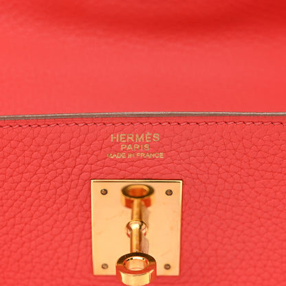 Hermes Togo Kelly Retourne 32 Rouge Pivoine 6 of 13