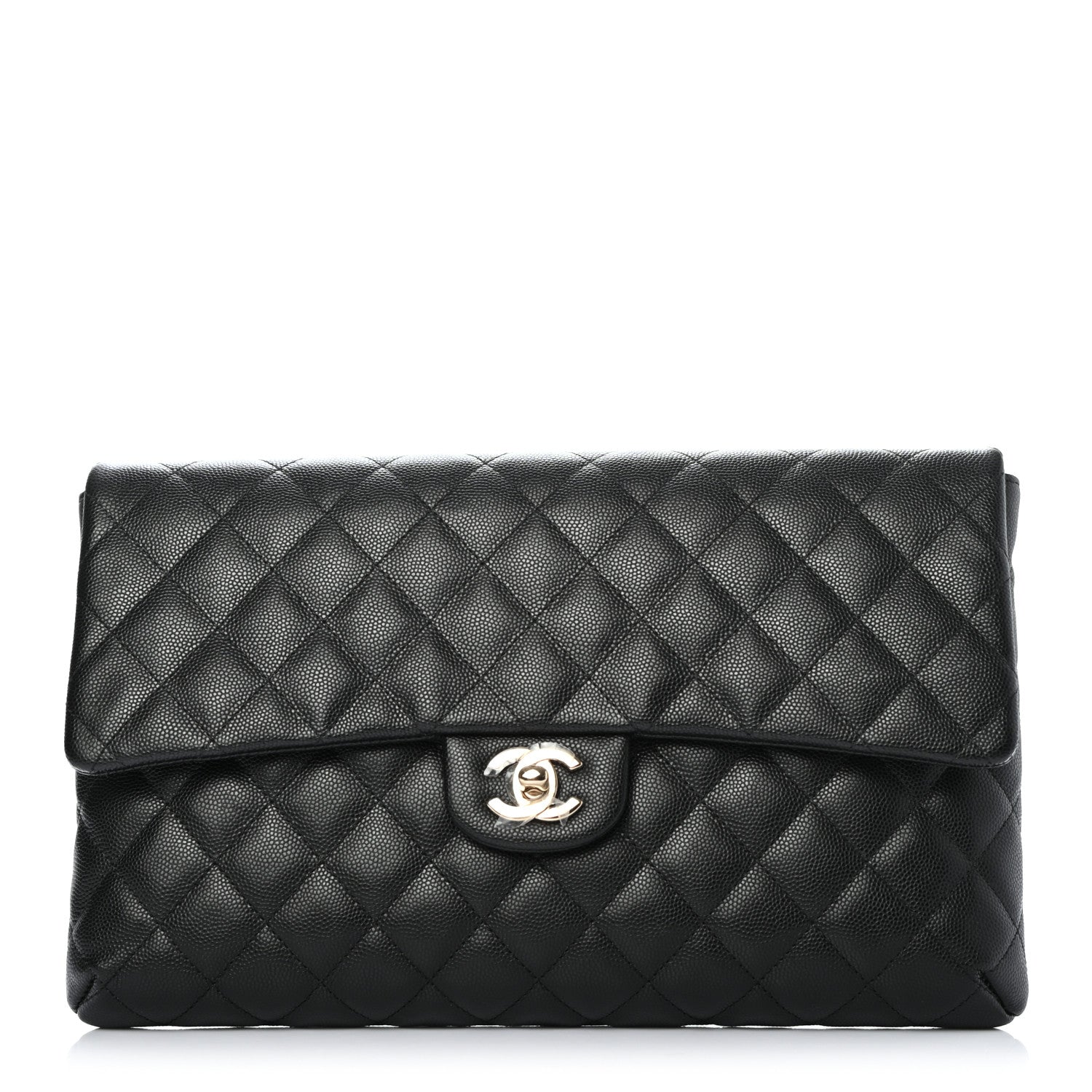 Chanel Caviar Quilted Flap Clutch Black 1 of 9