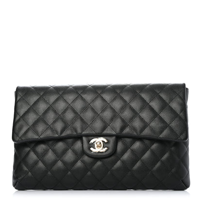 Chanel Caviar Quilted Flap Clutch Black 1 of 9