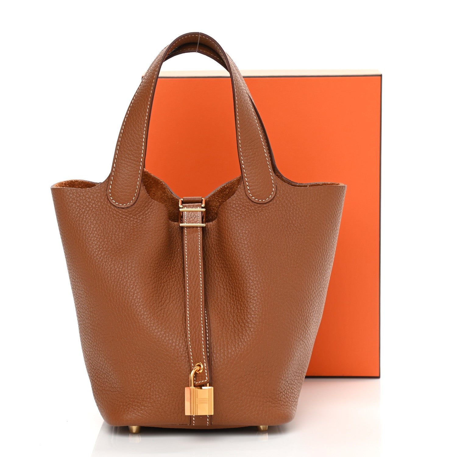 Hermes Taurillon Clemence Picotin Lock 18 PM Gold 15 of 15