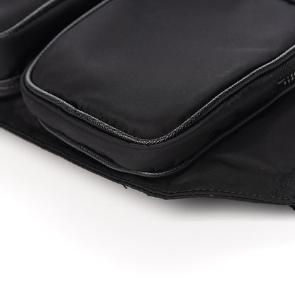 Prada Tessuto Nylon Saffiano Marsupio Triple Pocket Belt Bag Black 11 of 12