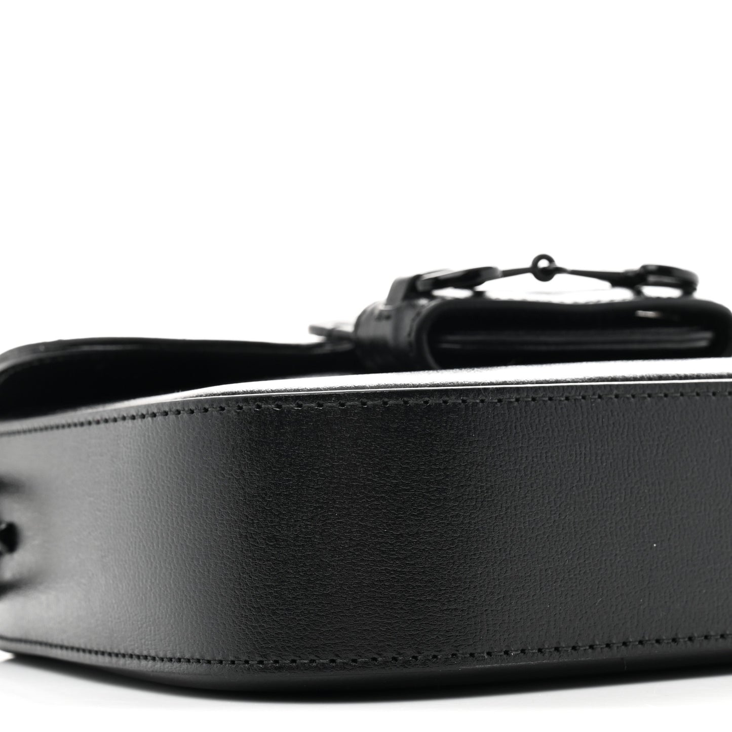 Azalea Calfskin Web Monochrome Small Horsebit 1955 Shoulder Bag Black