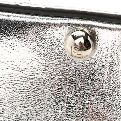 Fendi Rock Millenium Laminata Small Peekaboo I SEE U Satchel Argento 11 of 11