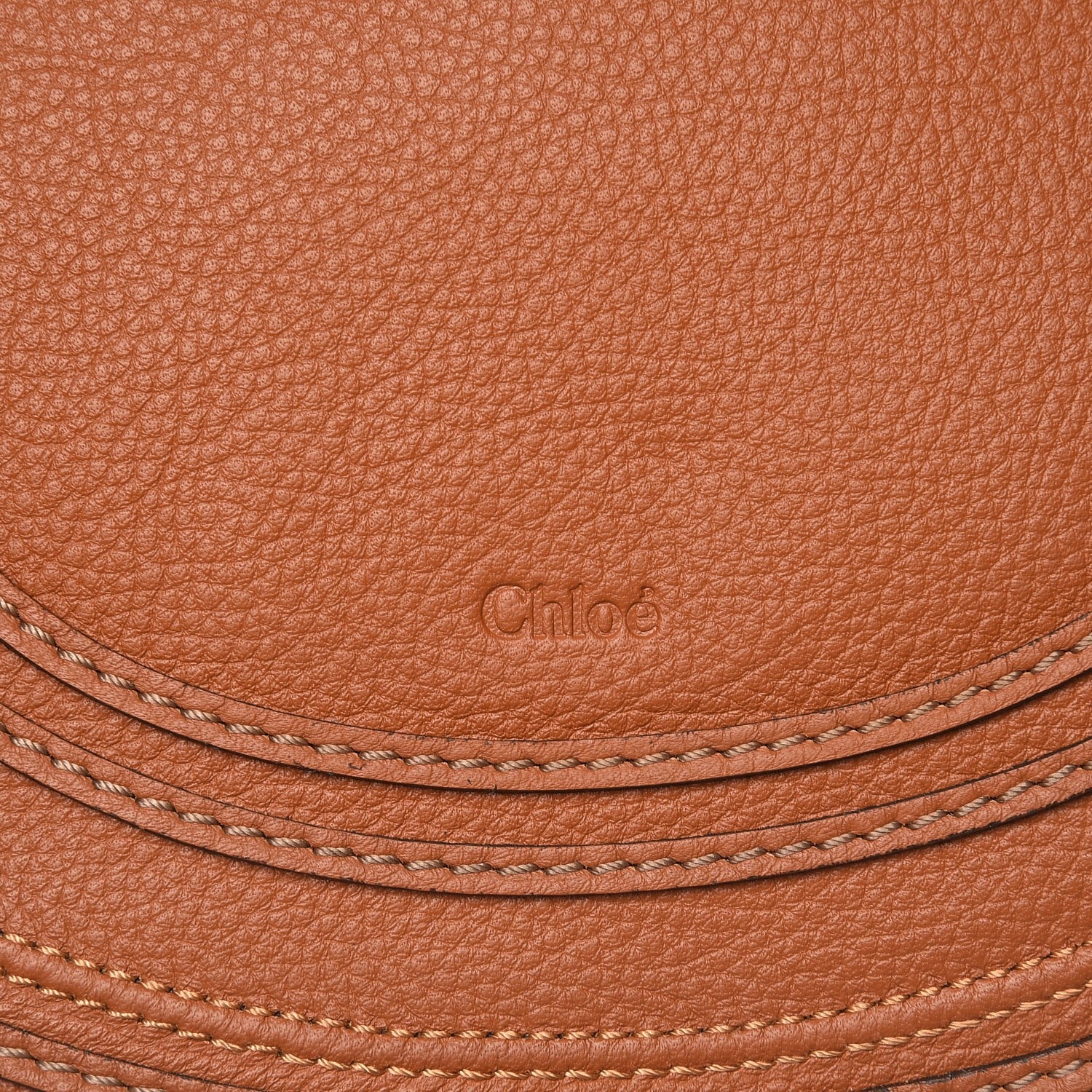Chloe Calfskin Medium Marcie Round Crossbody Bag Tan 7 of 7