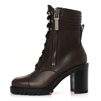 Christian Louboutin En Hiver Mixed Dual-Zip Booties 36.5 Arabica 1 of 11