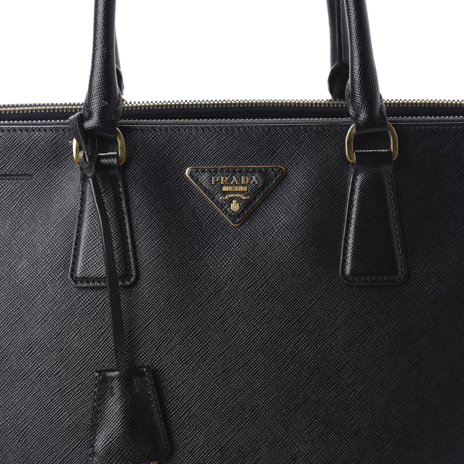 Prada Saffiano Medium Galleria Double Zip Tote Black 9 of 10