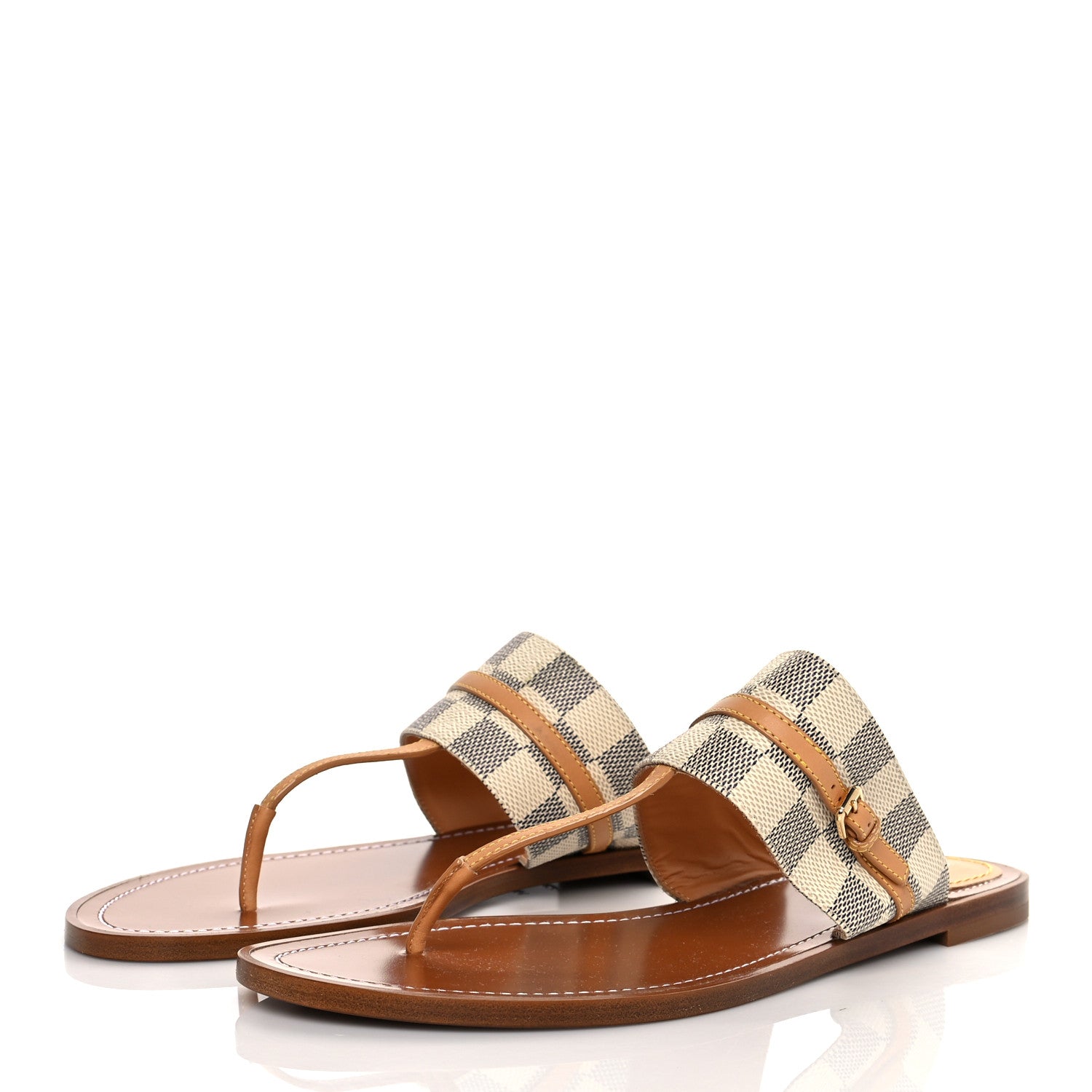 Louis Vuitton Damier Azur Palma Flat Thong Sandals 41 3 of 8