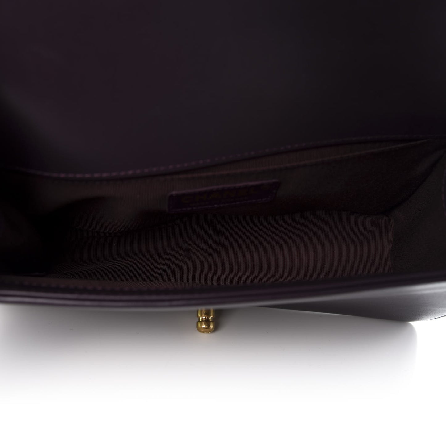 Lambskin Quilted Medium Boy Flap Purple