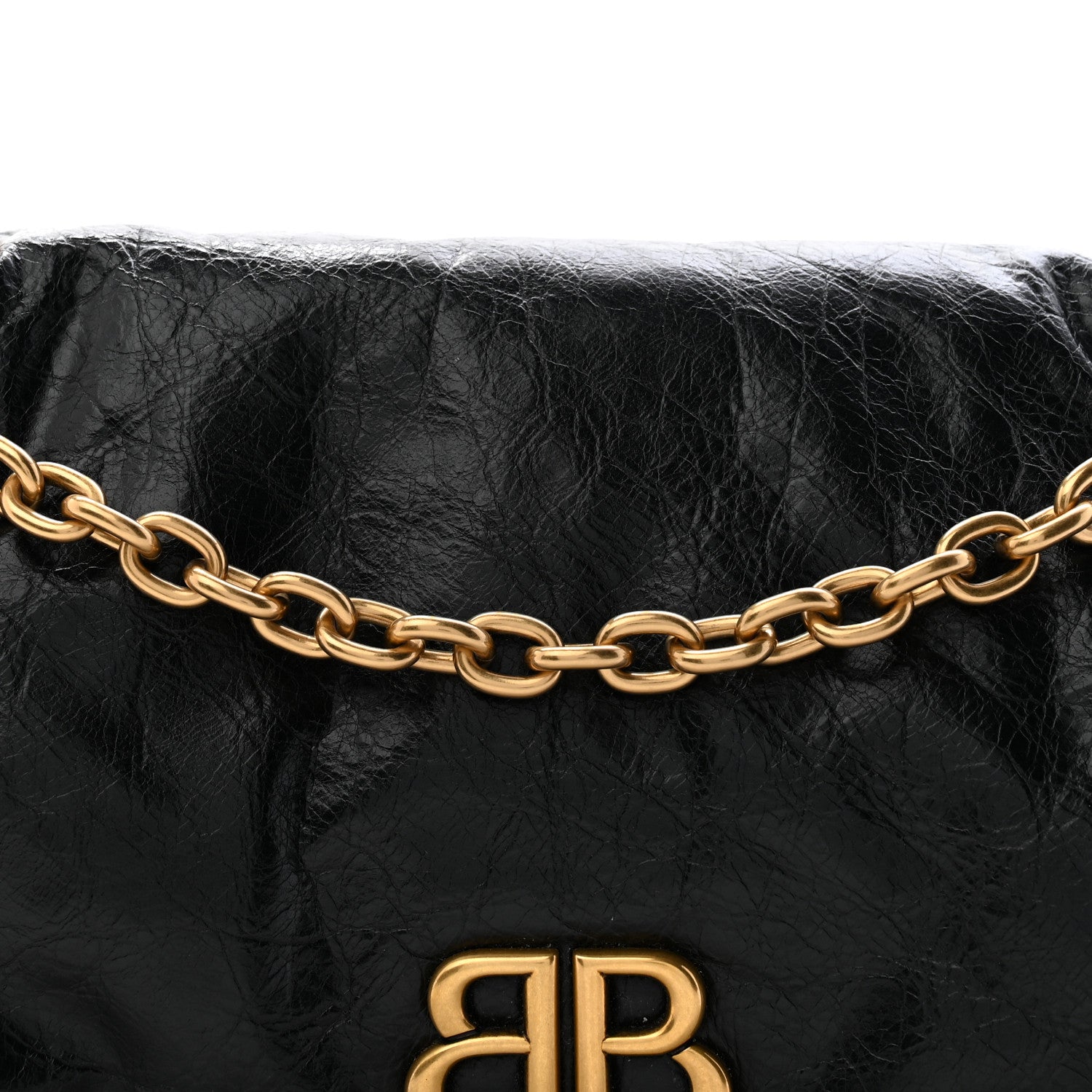 Balenciaga Arena Calfskin Small Monaco Chain Shoulder Bag Black 8 of 10