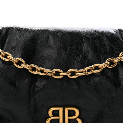 Balenciaga Arena Calfskin Small Monaco Chain Shoulder Bag Black 8 of 10