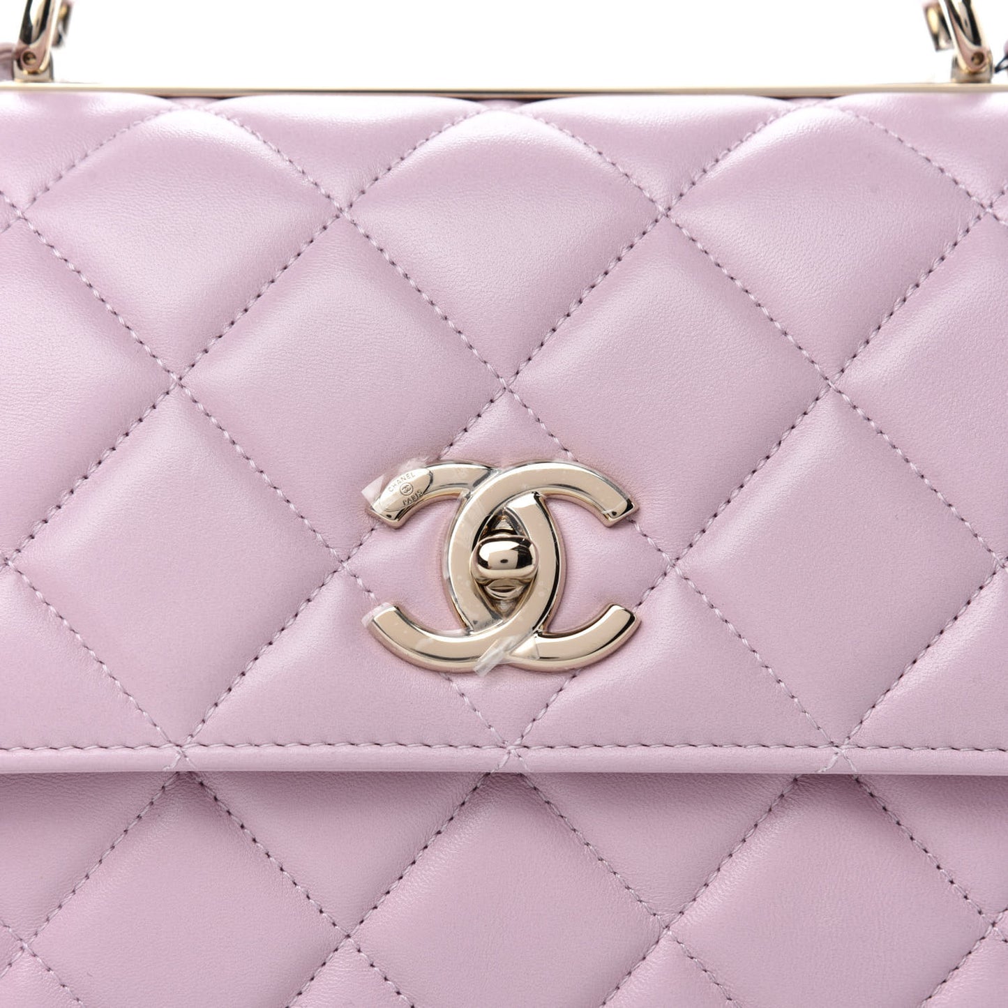 Lambskin Quilted Small Trendy CC Flap Dual Handle Bag Light Pink