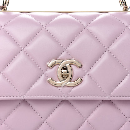 Chanel Lambskin Quilted Small Trendy CC Flap Dual Handle Bag Light Pink 9 of 11