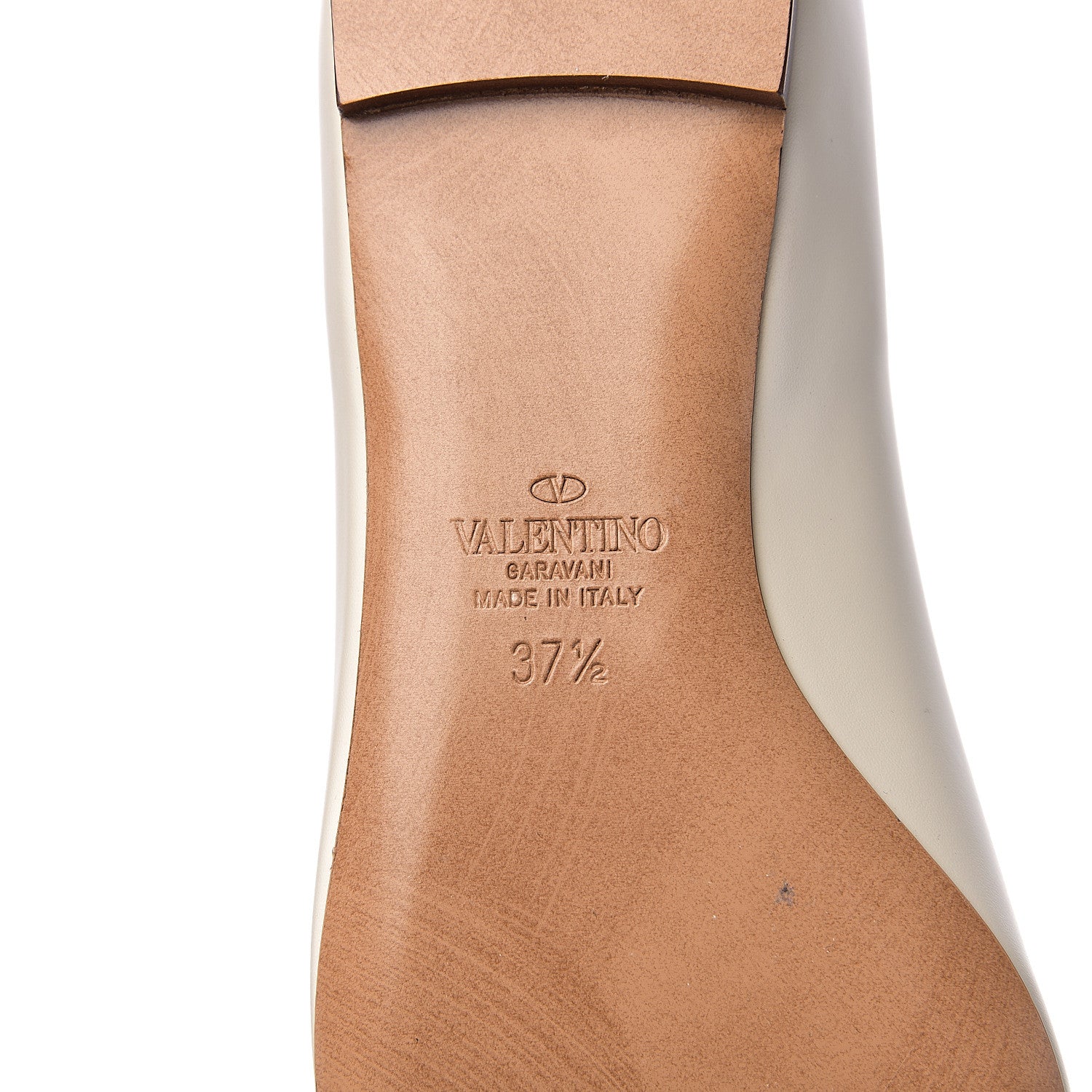 Valentino Garavani Nappa Vlogo Flats 37.5 Light Ivory 7 of 10