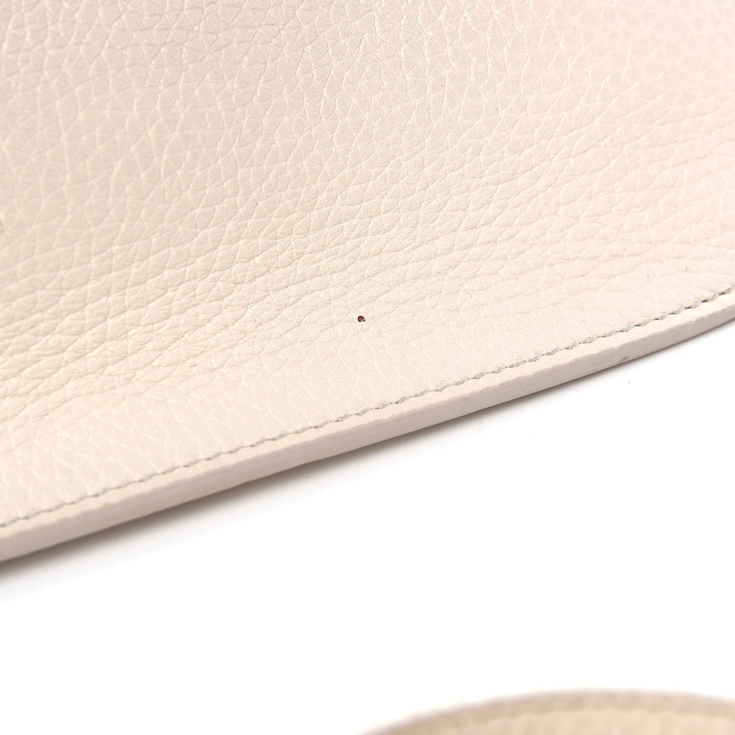 Grained Calfskin Large T Clasp Tara Crossbody Bag White