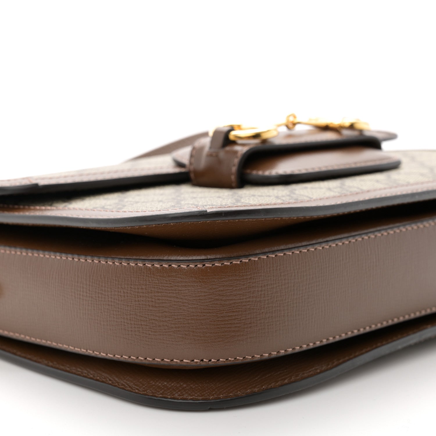 Gucci GG Supreme Monogram Horsebit 1955 Shoulder Bag Beige Brown Sugar 9 of 11
