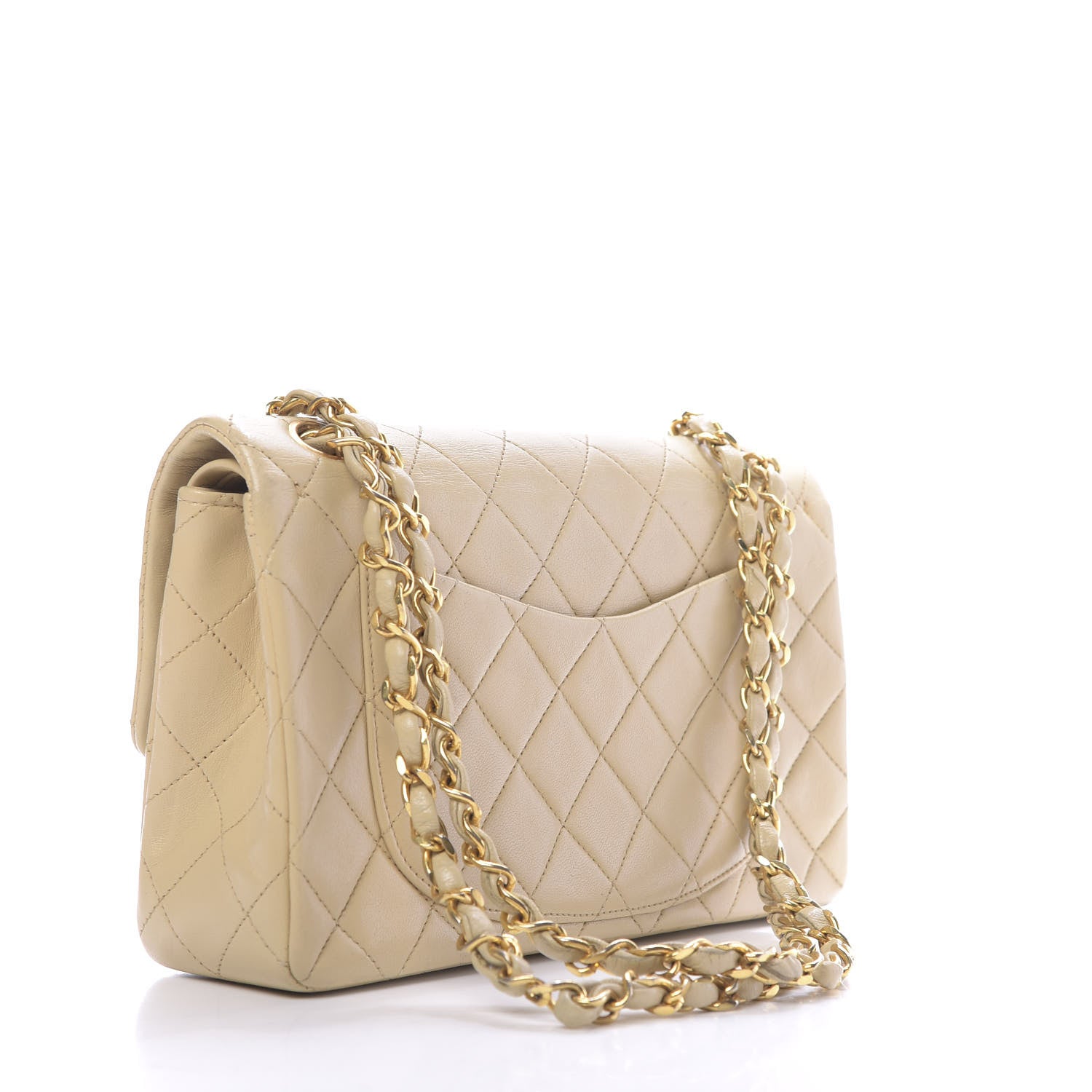 Chanel Lambskin Quilted Small Double Flap Beige 2 of 15